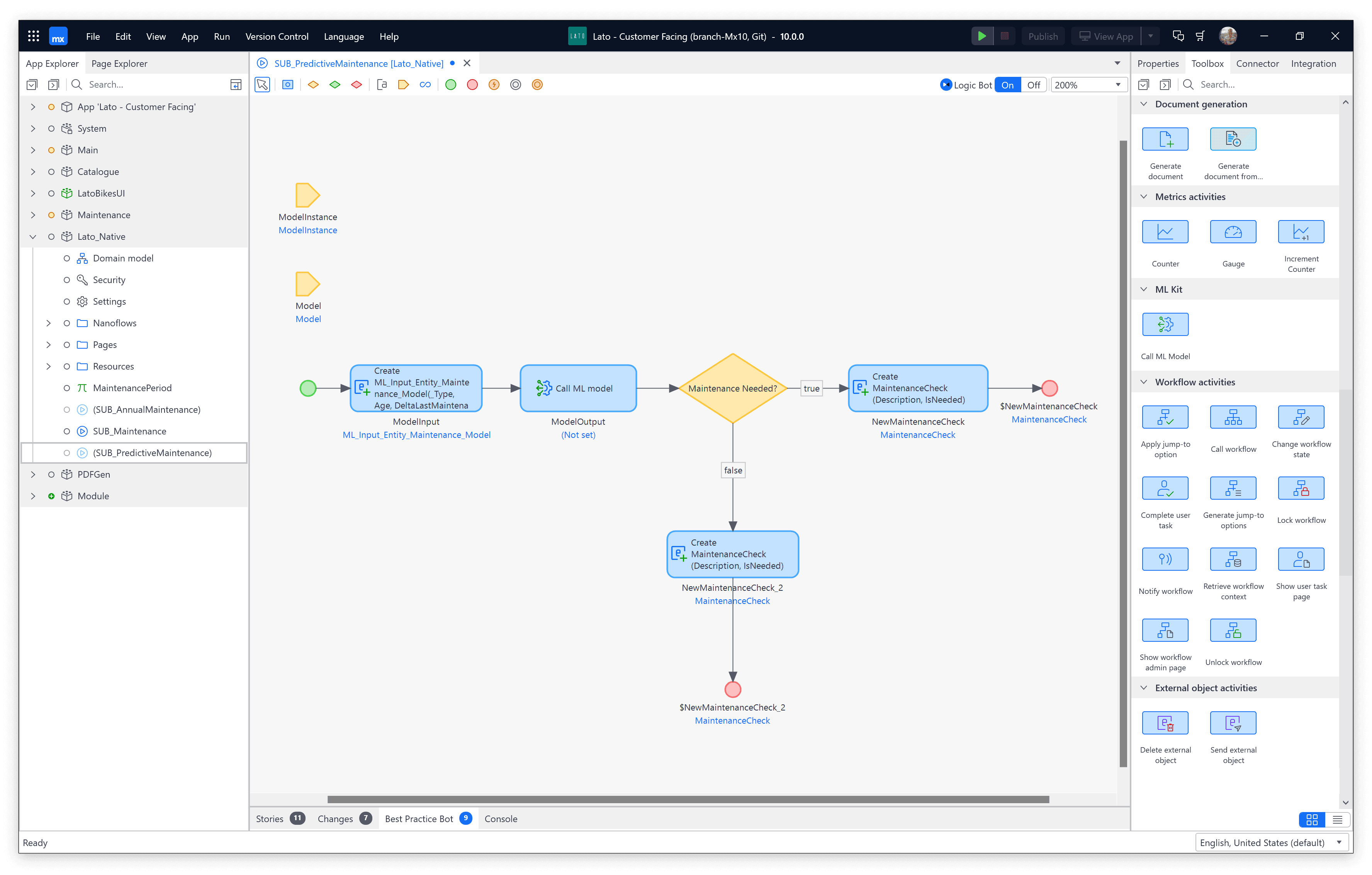 screenshot of Mendix Studio Pro